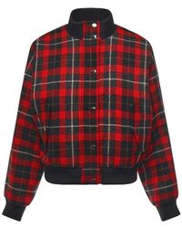 Dior - Checked Bomber Jacket - Lyst