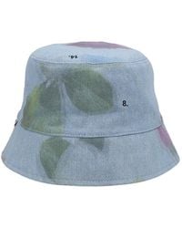 Sunnei Faded Flower Denim Bucket Hat - Blue