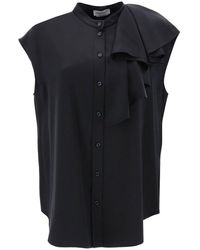 Alexander McQueen - Sleeveless Silk Shirt - Lyst