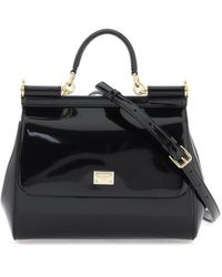 Dolce & Gabbana - Glossy Leather Sicily Tote Bag - Lyst