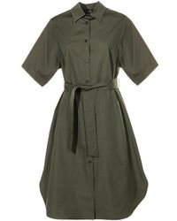 Aspesi - Short-sleeved Belted Dress - Lyst