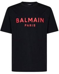 Balmain - T-Shirt With Logo, ' - Lyst
