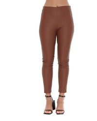 Pinko - High-waist Faux-leather Trousers - Lyst