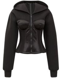Dolce & Gabbana Corset Hooded Jacket - Black