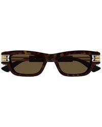 Bottega Veneta - Bolt Squared Sunglasses - Lyst