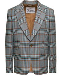 Vivienne Westwood - Single-Breasted Jacket With Check Motif - Lyst