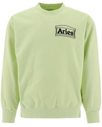 Aries - Logo Printed Crewneck Sweatshirt - Lyst