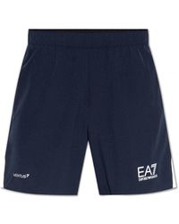 EA7 - Emporio Armani Printed Shorts - Lyst