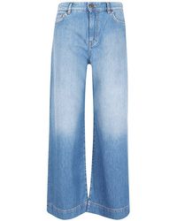 Weekend by Maxmara - Logo Patch Flared Jeans - Lyst