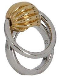Lanvin Logo Engraved Ring - Metallic