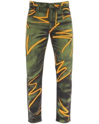 Moschino - Graphic-printed Straight-leg Jeans - Lyst