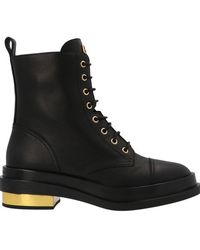 Giuseppe Zanotti Logo Leather Boots - Black