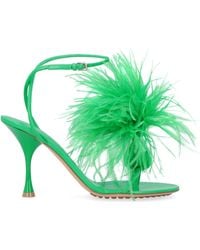 Bottega Veneta Feather Dot Sandals - Green
