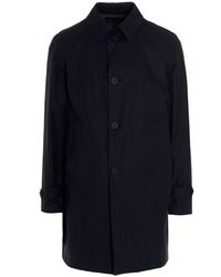 Herno Single Breasted Trench Coat - Blue