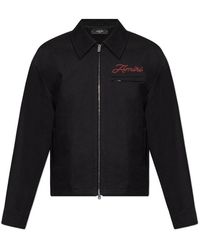 Amiri - Logo Embroidered Zipped Jacket - Lyst
