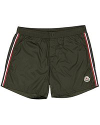 Moncler - Logo Patch Detail Elastic Waist Swim Shorts - Lyst