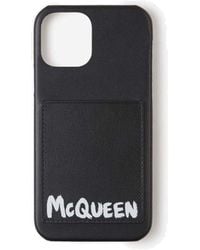 Alexander McQueen Logo Printed Iphone 12 Pro Case - Black