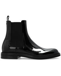 Dolce & Gabbana - Round Toe Ankle Boots - Lyst