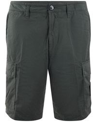 Stone Island side logo-patch bermuda shorts - Brown