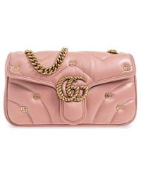 Gucci - 'GG Marmont Small' Quilted Shoulder Bag, - Lyst