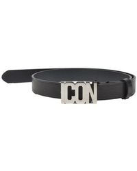 DSquared² - Be Icon Leather Belt - Lyst