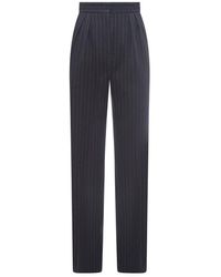 Max Mara - High-waisted Chalk-stripe Jersey Trousers - Lyst