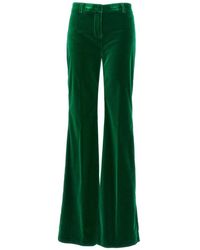 Etro - Velvet Pants Green - Lyst