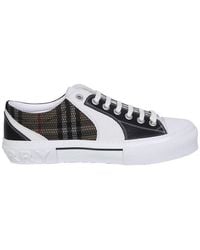 Burberry - Vintage Check Mesh & Leather Sneaker - Lyst