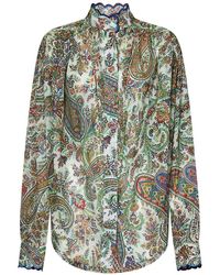 Etro - Paisley Printed Long-sleeved Shirt - Lyst