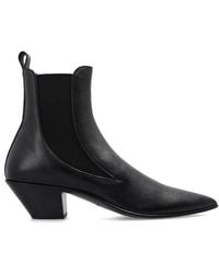 Saint Laurent - Pointed Toe Slip-on Boots - Lyst