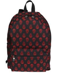 Alexander McQueen Black And Red Canvas Backpack