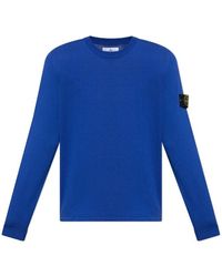 Stone Island - Sweater With Logo Patch - Lyst
