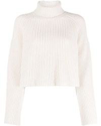 Societe Anonyme - Roll-neck Cropped Knitted Jumper - Lyst