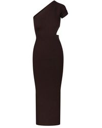 ワンピース Max Mara ARDA1234 - Ribbed viscose dress Ribbed viscose dress, brown | 
