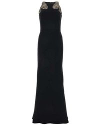 Alexander McQueen - Crystal-embellished Slim-fit Woven Maxi Dress - Lyst