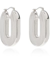 Jil Sander - Brass Earrings With Logo, - Lyst