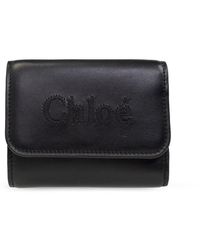 Chloé - Leather Wallet With Logo - Lyst