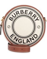 Burberry - Louise Logo Graphic Canvas & Leather Crossbody - Lyst