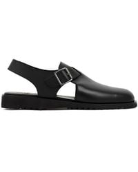 Paraboot - Buckle Detailed Slingback Flat Sandals - Lyst
