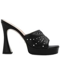 Gucci - Studs-embellished Heeled Sandals - Lyst