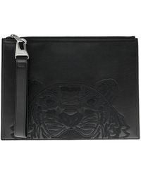 KENZO - Tiger Leather Handbag - Lyst