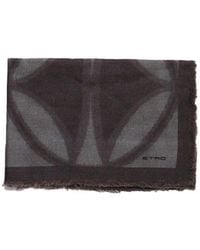 Etro - Silk And Cashmere Scarf - Lyst