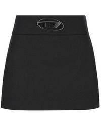 ミニスカート DIESEL SS25 Diesel Skirts Black (A14388 0PHAL9XXA) Women's Mini skirt in wool blend | Black | Diesel
