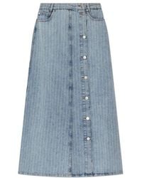 Munthe - Button-Front A-Line Skirt - Lyst