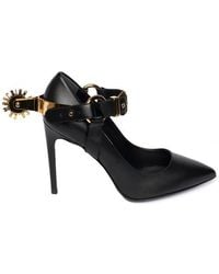 Moschino - Pointed Toe Buckled Pumps - Lyst