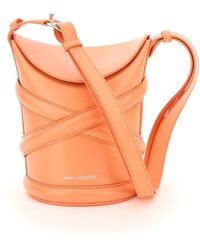 Alexander McQueen The Curve Small Bucket Bag - Orange