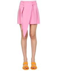 Boutique Moschino - Belted High Waist Tailored Shorts - Lyst
