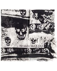 Alexander McQueen - Scarf With Skull Motif - Lyst