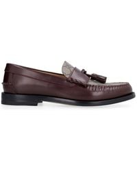 Gucci - GG Supreme Canvas & Leather Loafer - Lyst