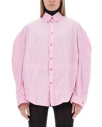 Balenciaga - Striped Oversized Shirt - Lyst